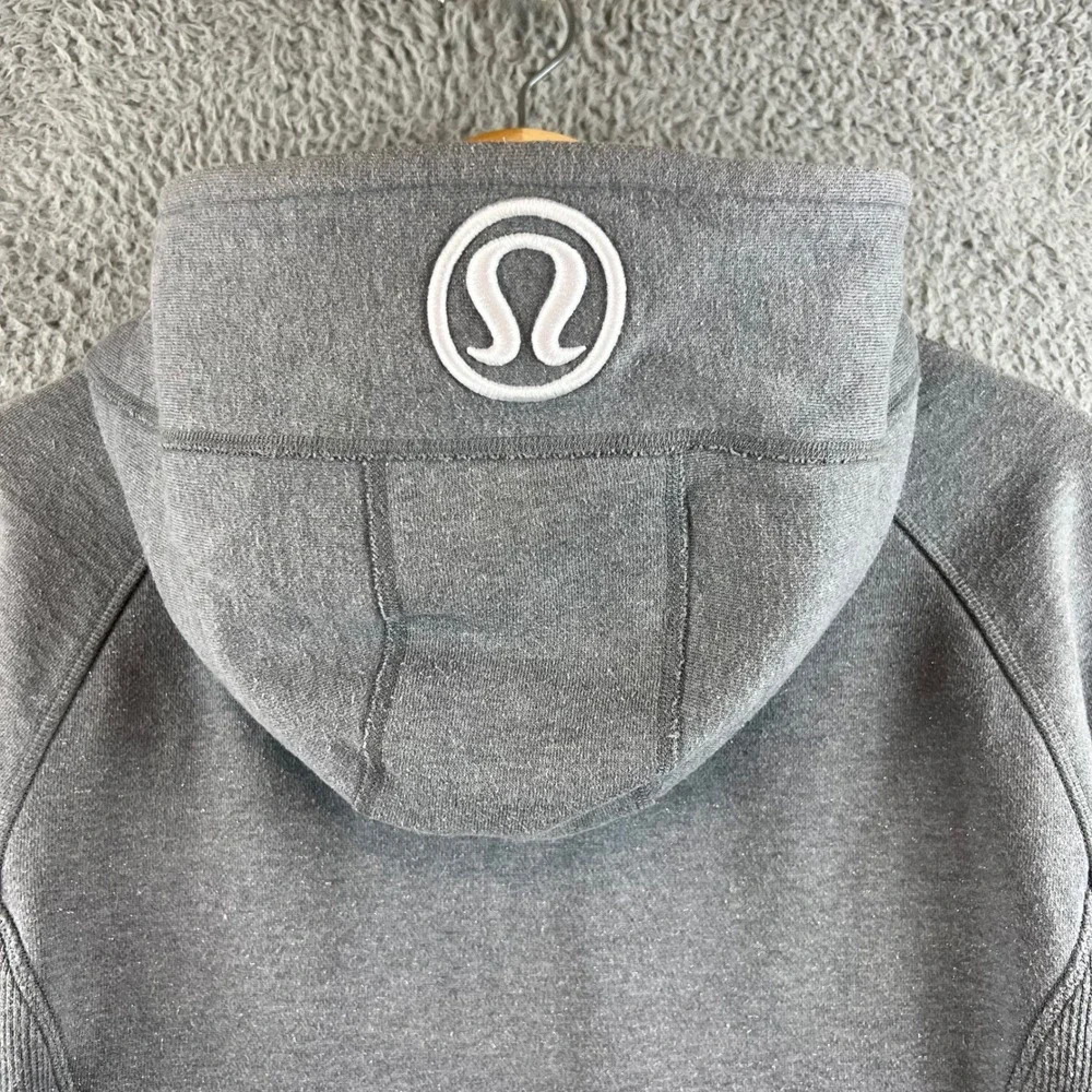 Lululemon Scuba Sparkle Special Edition Hoodie Grey Fleece Thumbholes 10